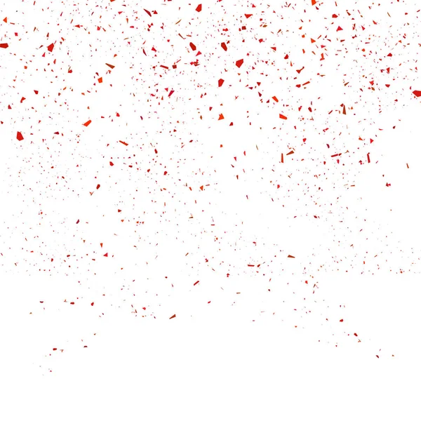 Red Confetti Seamless Pattern Isolated. Set of Particles. — Stock Vector