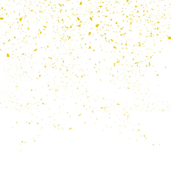 Żółtego konfetti Seamless Pattern. Zbiór cząstek. — Wektor stockowy