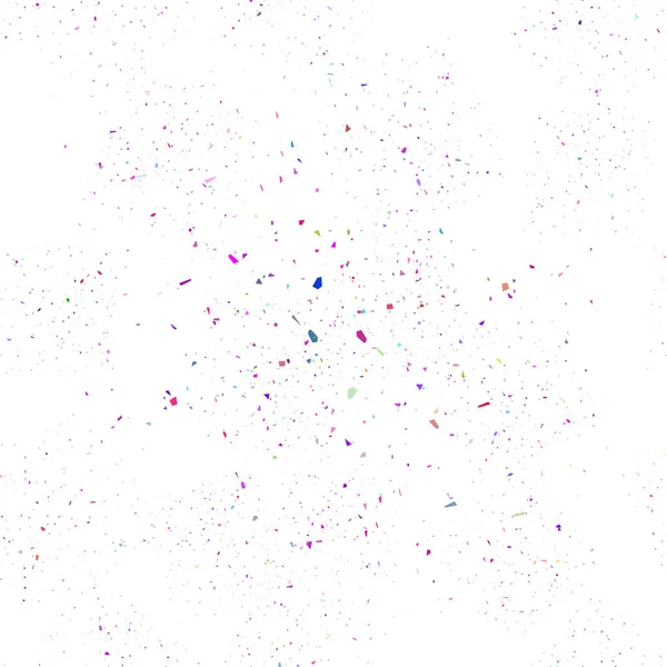 Colorato Modello Senza Cuciture Confetti Isolato Sfondo Bianco Set Particelle — Vettoriale Stock