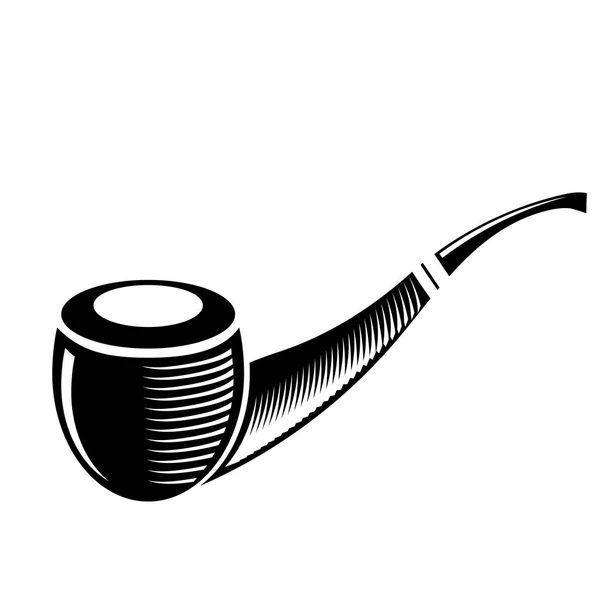 Rétro Tuyau en bois fumeur — Image vectorielle