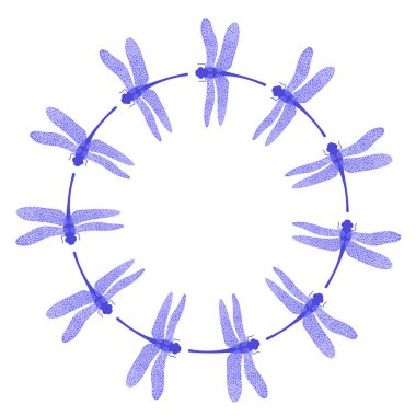 Radar yusufçuk beyaz arka plan üzerinde izole. Böcek Logo tasarımı. Aeschna Viridis