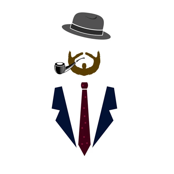 Gentleman Icon. Mann-Ikone — Stockvektor