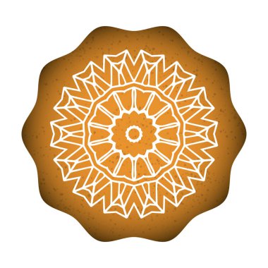 Beyaz kar tanesi ile pişmiş çerezleri. Tatlı Noel kurabiyesi