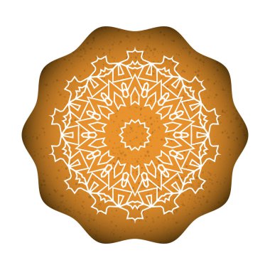 Beyaz kar tanesi ile pişmiş çerezleri. Tatlı Noel kurabiyesi