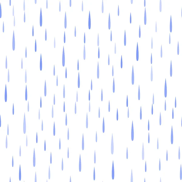 Seamless Blue Rain Drops Pattern — Stock Vector