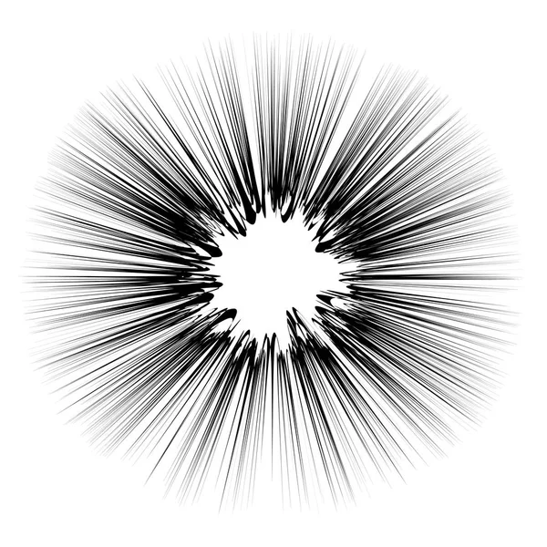 Flash explosif, explosion de bande dessinée, explosion d'étoile sur fond blanc — Image vectorielle