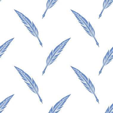 Mavi tüyleri seamless modeli