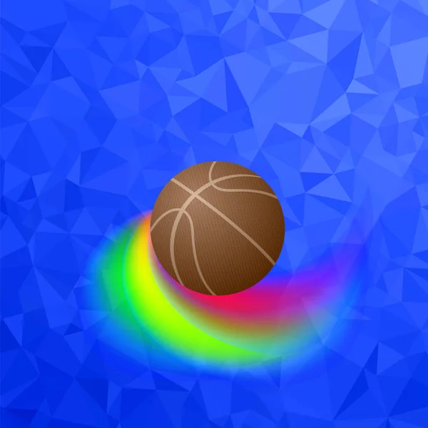 Icône balle orange de basket-ball. Élément de conception d'équipement sportif — Image vectorielle