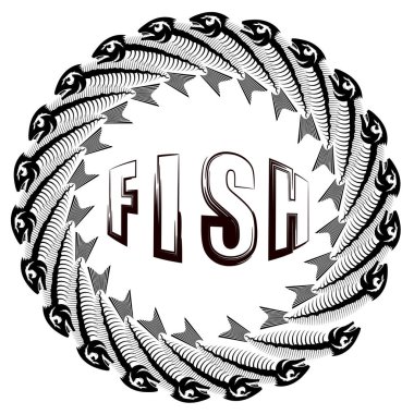 Balık daire çerçeve