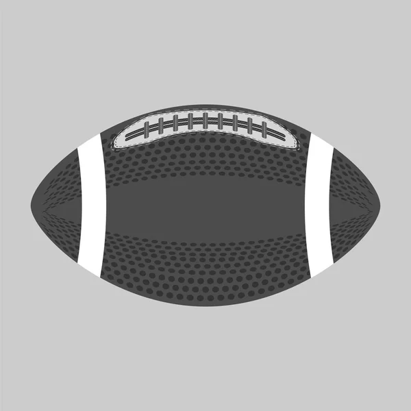 American Football Ball isoliert. Rugby-Ikone. Sportgeräte ovales Gestaltungselement. — Stockvektor