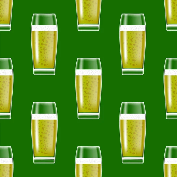 Стеклянные бокалы с пивом — стоковый вектор