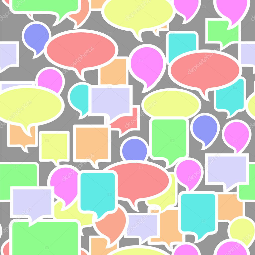 Colorful Speech Bubbles Seamless Pattern
