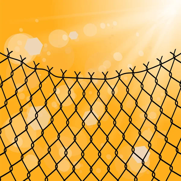 Zon en Barb Wire. Concept van de vrijheid. Dag van de vrede. — Stockvector