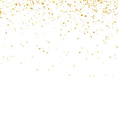 İzole sarı konfeti. Soyut altın parçalar.