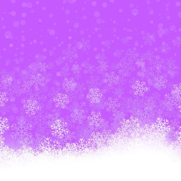 Schneeflocken-Muster. Winter Weihnachten dekorative Textur — Stockvektor