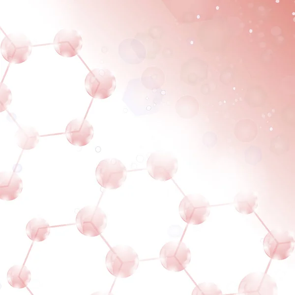 Diseño abstracto de moléculas. Estructura Molécula y Comunicación. Antecedentes científicos con Atom. Estructura química — Archivo Imágenes Vectoriales