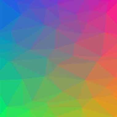 Renkli poligonal arka plan. Buruşuk üçgen desen. Düşük poli doku. Soyut mozaik tasarımı. Origami stil