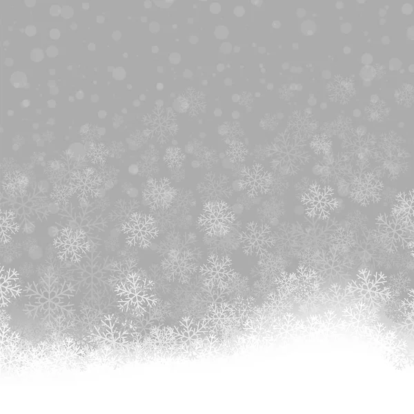 雪片のパターン。冬のクリスマスの装飾的な質感 — ストックベクタ