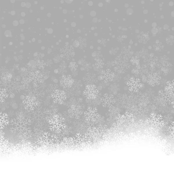 Padrão de flocos de neve. Textura decorativa de Natal de Inverno — Vetor de Stock