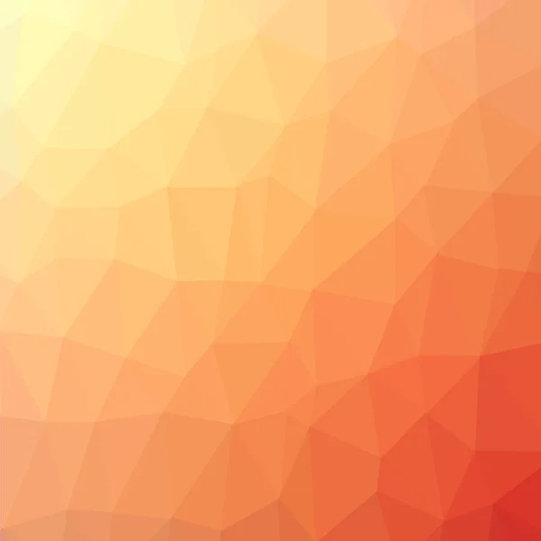 Fond polygonal orange. Motif Triangulaire Rumplé. Texture basse poly. Style Origami — Image vectorielle