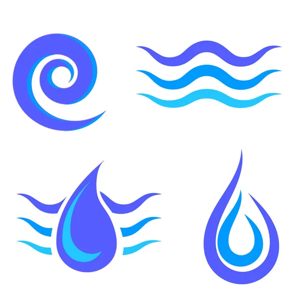 Wassersymbole isoliert — Stockfoto