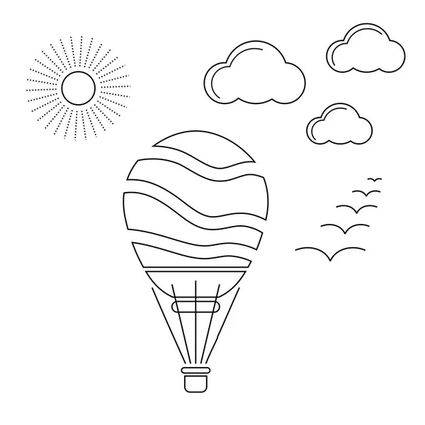 Lucht ballon lineaire pictogram — Stockfoto