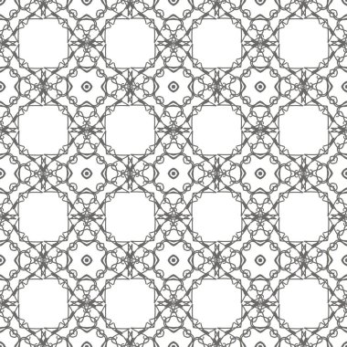 Beyaz süs kesintisiz çizgi deseni