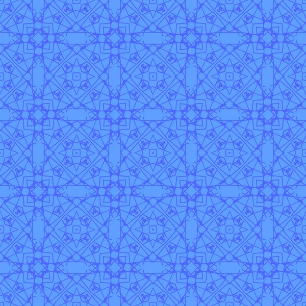 Blauwe decoratieve naadloze lijnpatroon. — Stockfoto
