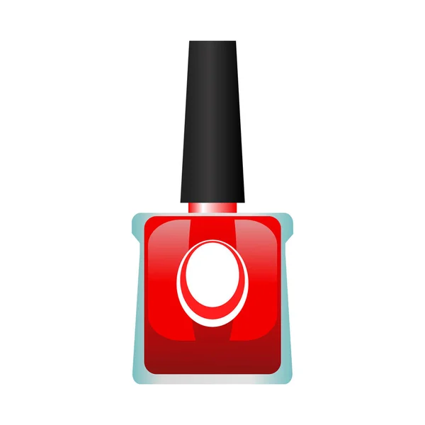 Frasco de esmalte de uñas rojo — Archivo Imágenes Vectoriales