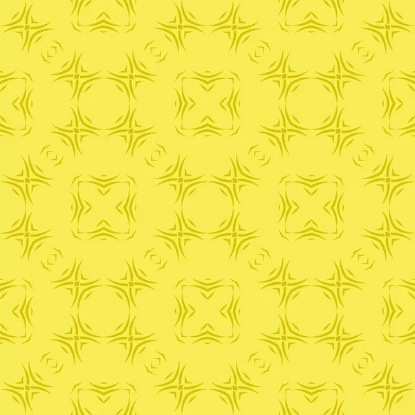 黄色の装飾的なシームレスなラインパターン 無限のテクスチャ 東洋幾何学的装飾 — ストック写真