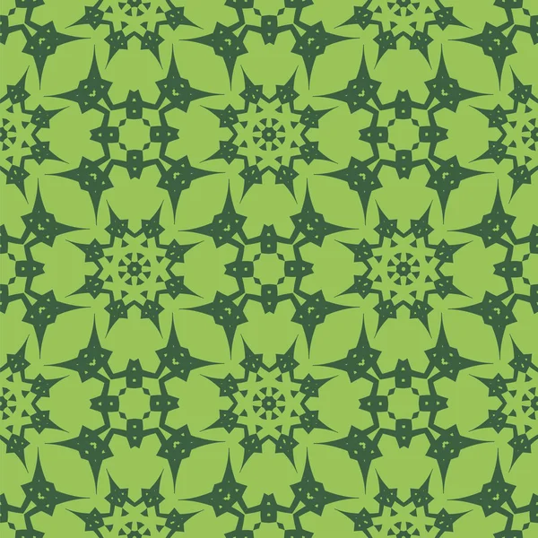 Green Ornamental Seamless Line Pattern Endless Texture Oriental Geometric Ornament — Stock Photo, Image