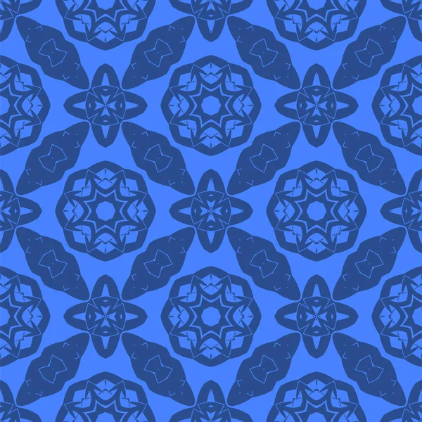 Patrón Línea Sin Costura Ornamental Azul Textura Sin Fin Ornamento — Foto de Stock