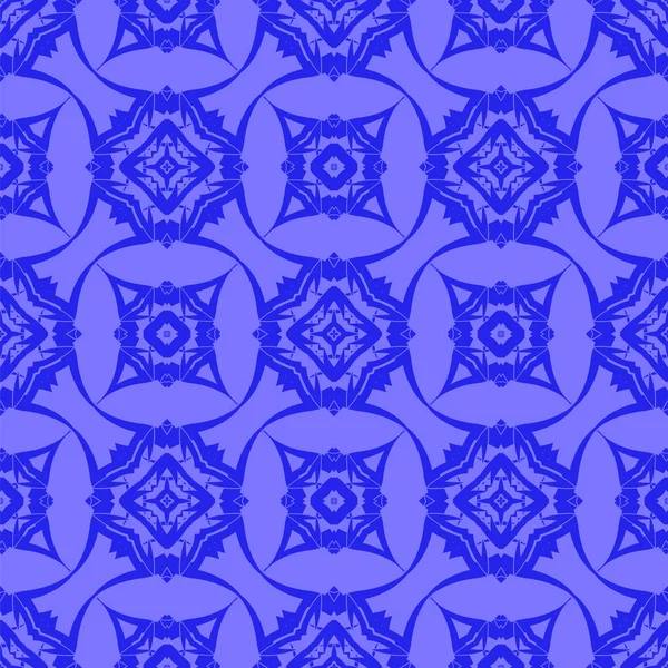 Blauw Sieraad Naadloze Lijn Patroon Eindeloze Textuur Oosters Geometrische Ornament — Stockfoto