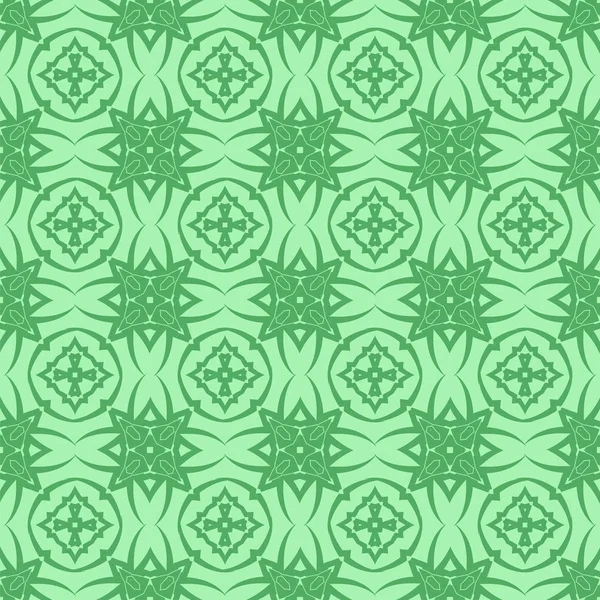 Patrón Línea Sin Costura Ornamental Verde Textura Sin Fin Ornamento — Foto de Stock