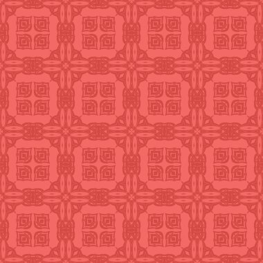 Kırmızı süs kesintisiz çizgi deseni. Sonsuz doku. Oryantal geometrik süsleme