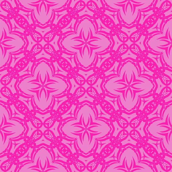 Wzór Różowy Ozdobnych Linii Bez Szwu Niekończące Się Tekstury Orientalne — Zdjęcie stockowe