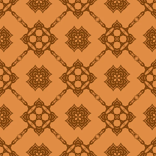 オレンジ色の装飾用シームレス ライン パターン 無限のテクスチャです 東洋の幾何学的な飾り — ストック写真