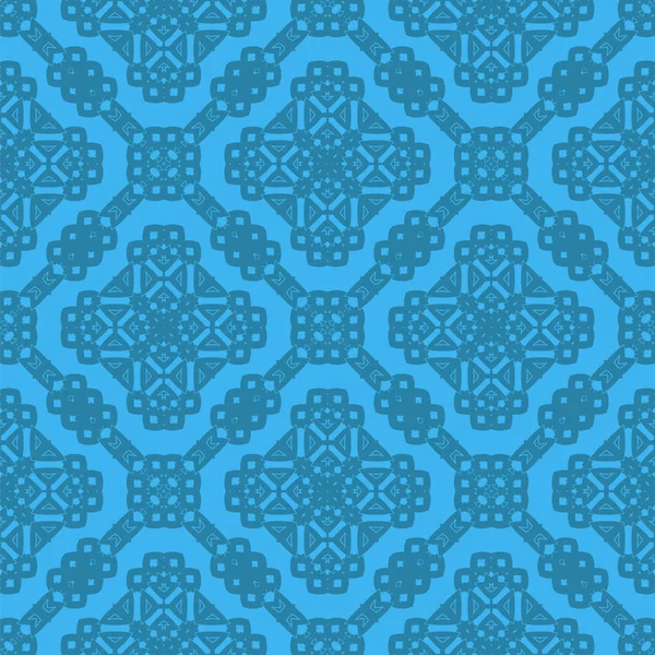 Blue Ornamental Seamless Line Pattern Endlose Textur Orientalisches Geometrisches Ornament — Stockfoto
