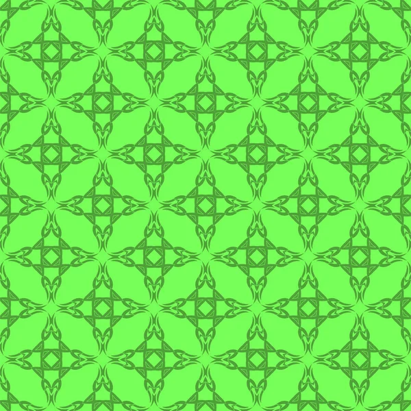 Gröna Prydnads Sömlös Linjemönster Ändlösa Konsistens Orientaliska Geometrisk Ornament — Stockfoto