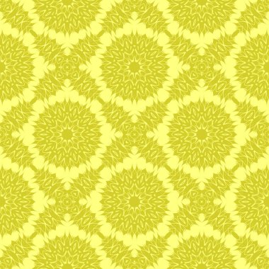 Sarı Süslü Pürüzsüz Çizgi Düzeni. Sonsuz doku. Doğulu Geometrik Süsleme