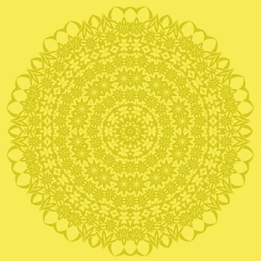 Sarı Süslü Pürüzsüz Çizgi Düzeni. Sonsuz doku. Doğulu Geometrik Süsleme