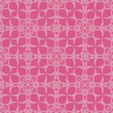 Pembe süs kesintisiz çizgi deseni. Sonsuz doku. Oryantal geometrik süsleme