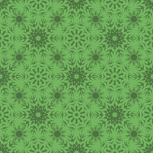 Yeşil süs kesintisiz çizgi deseni. Sonsuz doku. Oryantal geometrik süsleme