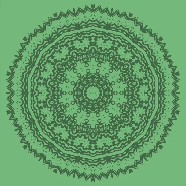 Yeşil Süs Kesintisiz Çizgi Deseni Sonsuz Doku Oryantal Geometrik Süsleme — Stok fotoğraf