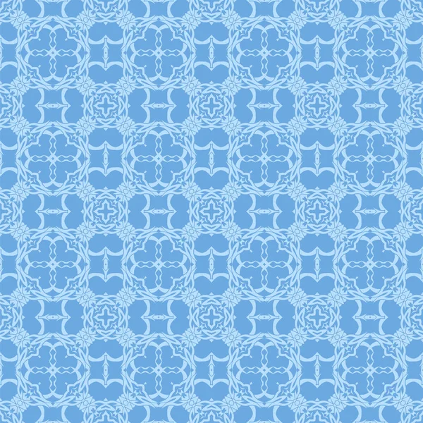 Mavi Süslü, Kusursuz Çizgisiz Kalıp. Sonsuz doku. Doğulu Geometrik Süsleme