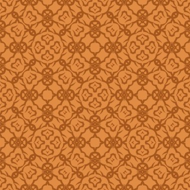 Turuncu süs kesintisiz çizgi deseni. Sonsuz doku. Oryantal geometrik süsleme