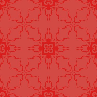 Kırmızı süs kesintisiz çizgi deseni. Sonsuz doku. Oryantal geometrik süsleme