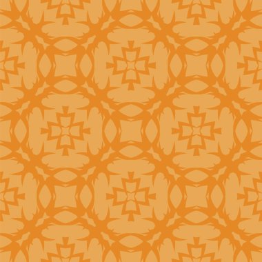 Turuncu süs kesintisiz çizgi deseni. Sonsuz doku. Oryantal geometrik süsleme