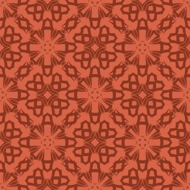 Kırmızı süs kesintisiz çizgi deseni. Sonsuz doku. Oryantal geometrik süsleme