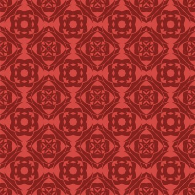 Kırmızı süs kesintisiz çizgi deseni. Sonsuz doku. Oryantal geometrik süsleme